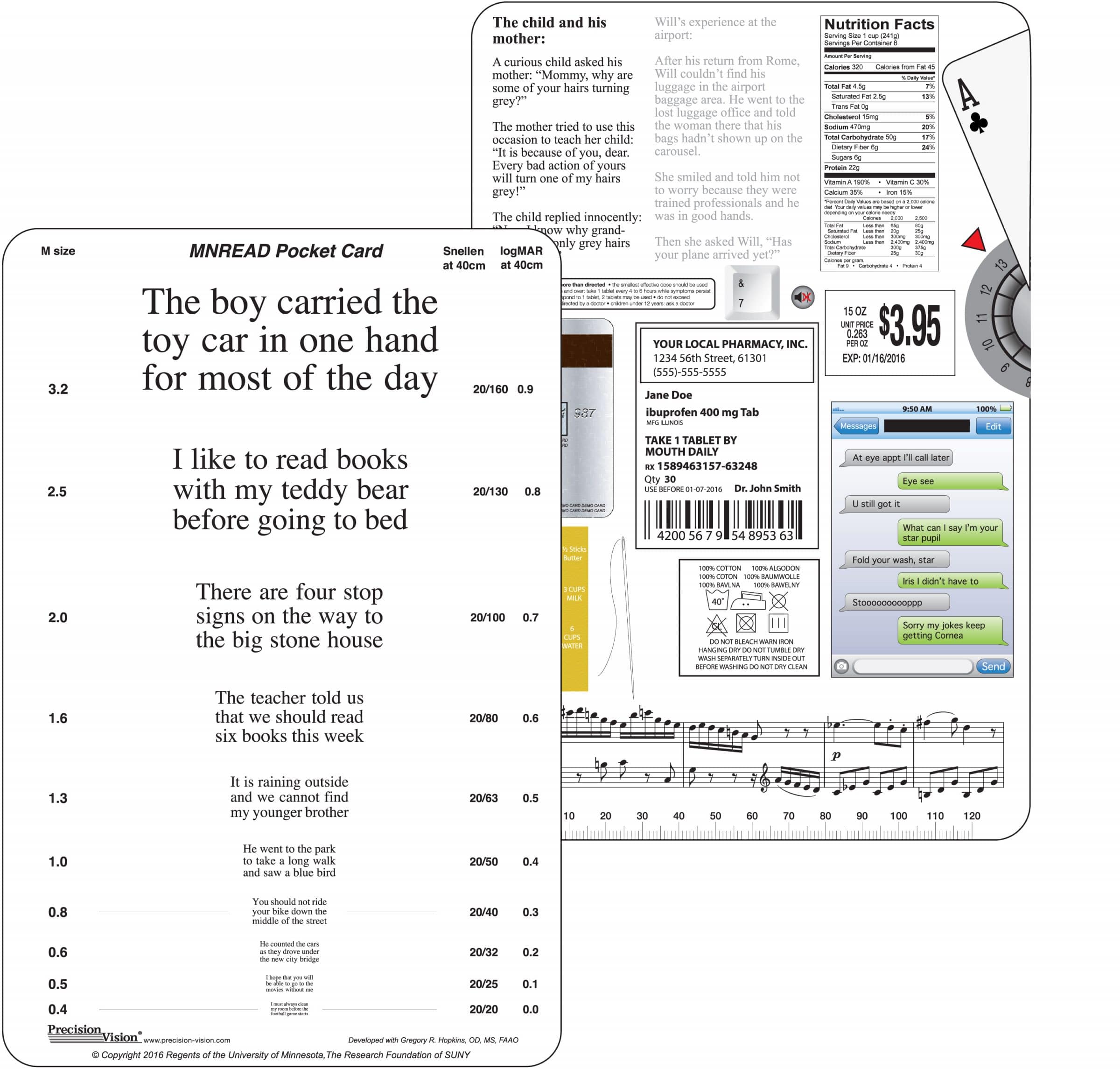 mn read pocket card by precision vision c100 mn read chart