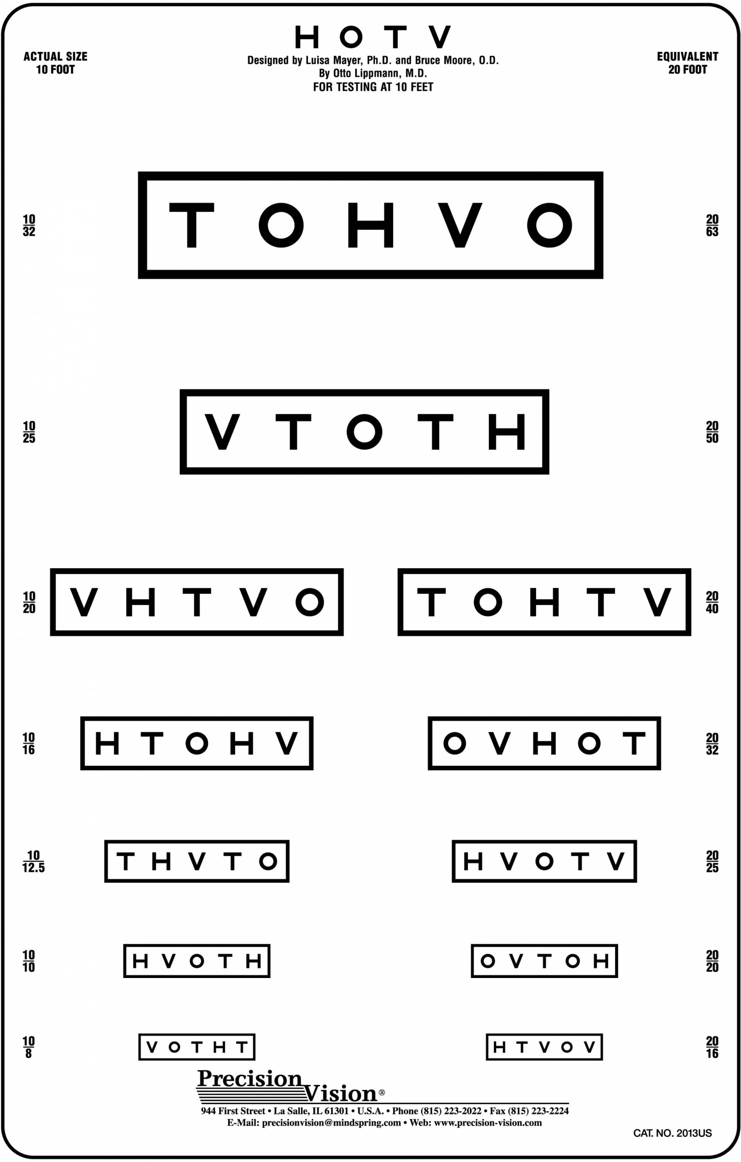 pediatric testing charts precision vision pediatric vision screening charts