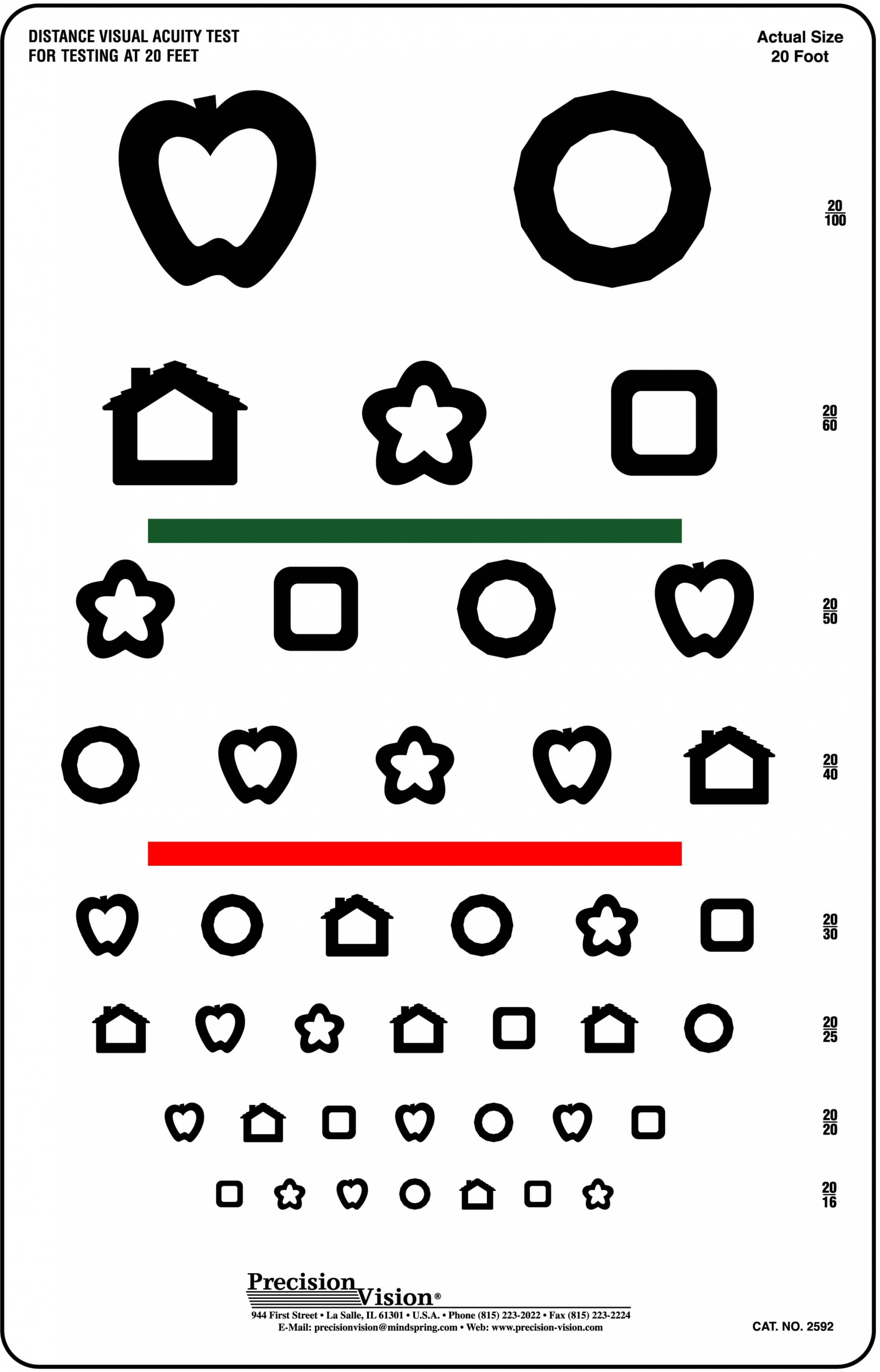 Pediatric Visual Acuity Chart